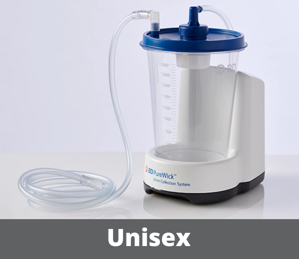 The PureWick&trade; Urine Collection System with a battery